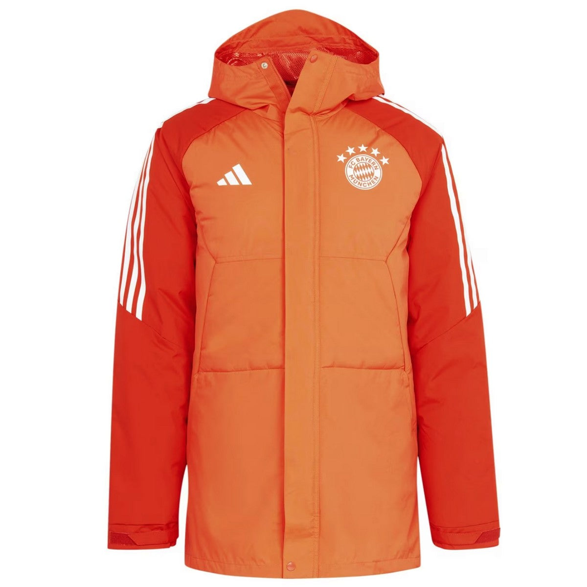Bayern Munich soccer light red parka down jacket 2024 - Adidas-0